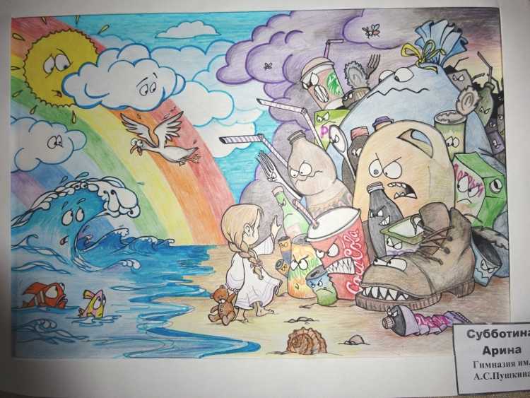 Рисунок на тему на страже воды