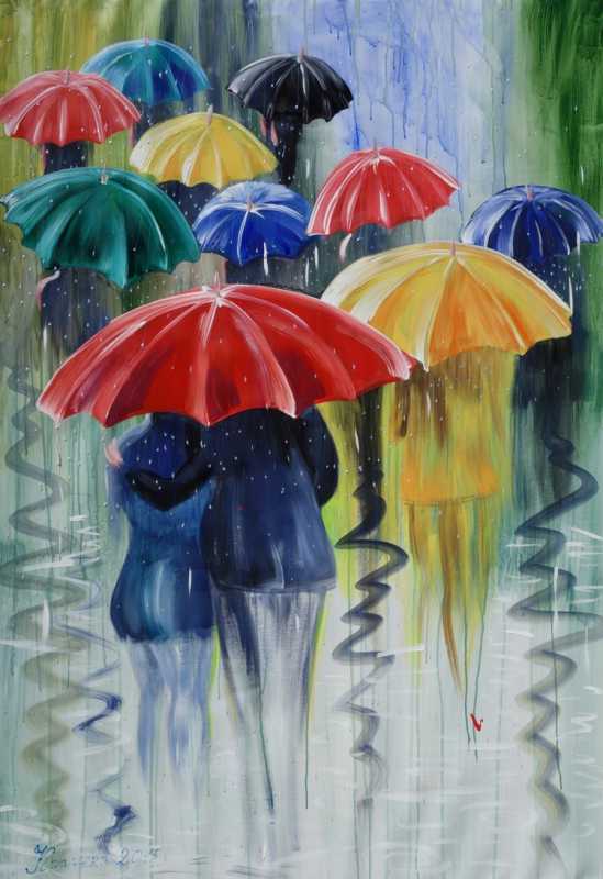 Зонтики в живописи