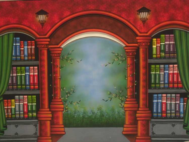 Красивый фон библиотека