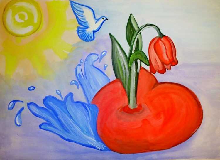 Рисунок на конкурс доброе сердце