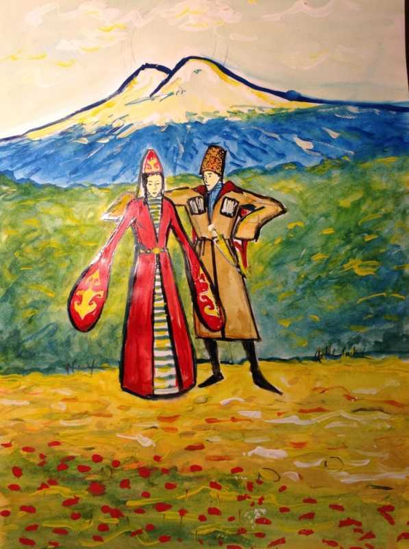 Горные пейзажи маслом Дагестана