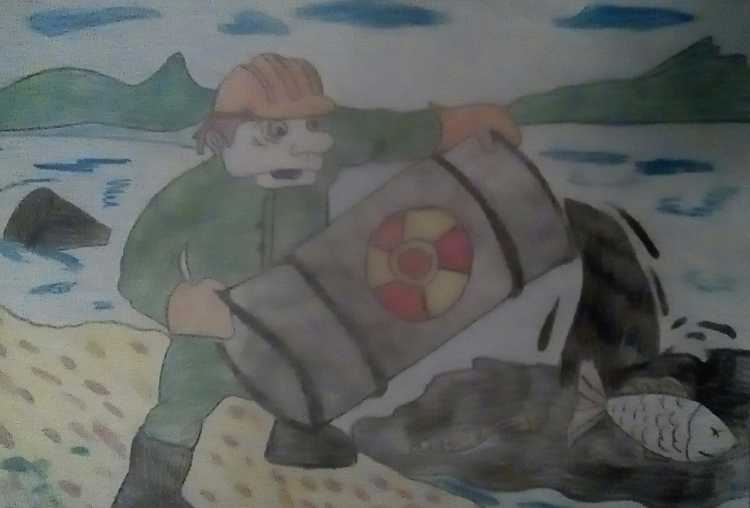 Загрязнение воды иллюстрации