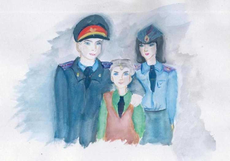 Рисунок на тему Мои родители полицейские