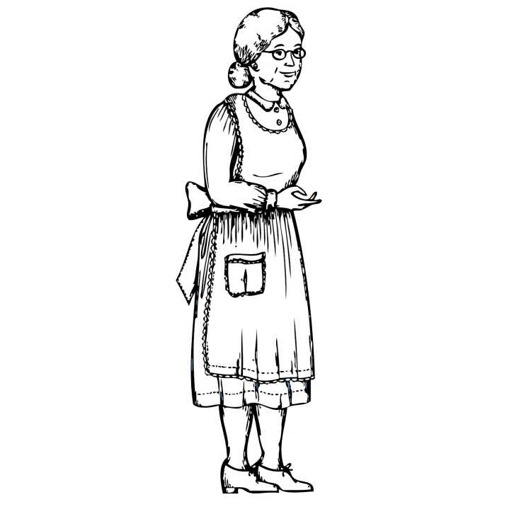 Раскраска бабушка