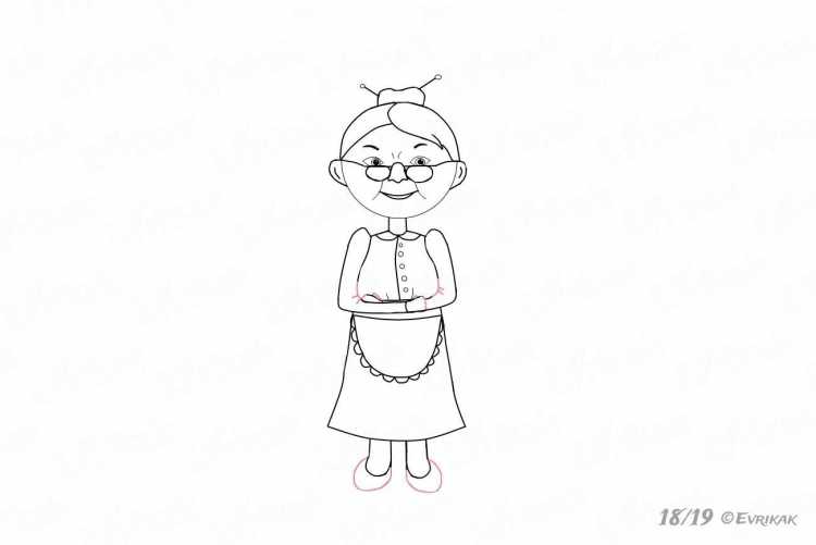 Нарисовать рисунок бабушке