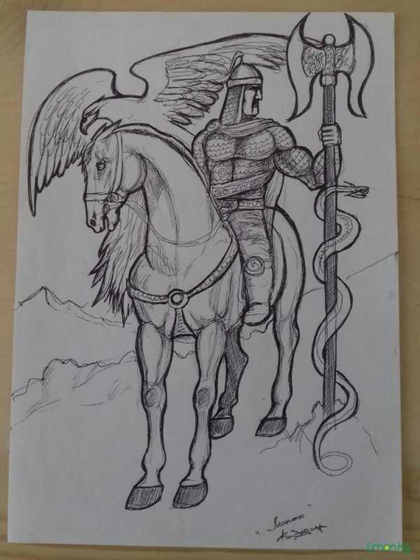 Разукрашка Илья Муромец богатырь