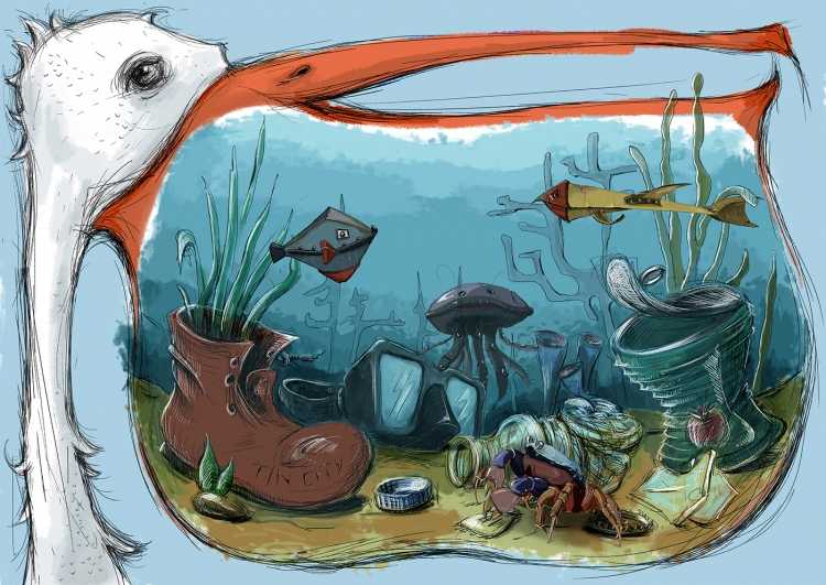 Загрязнение воды арт