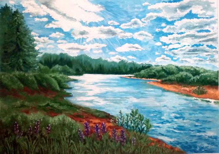 Картина вода источник жизни река