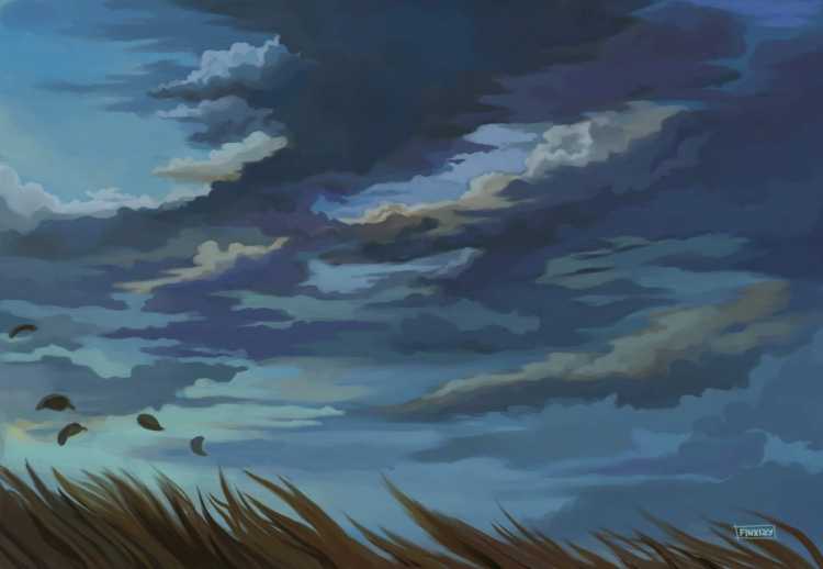 Небо с грозой арт