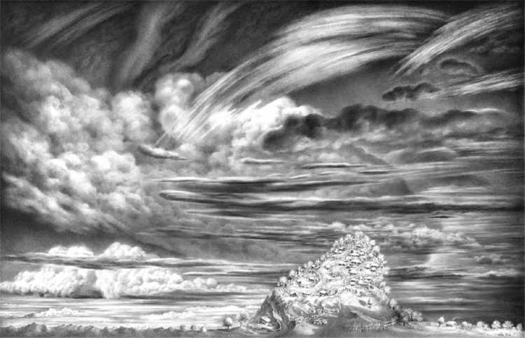 Облака карандашом