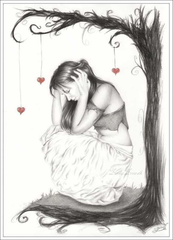 Рисунки карандашом девушки со спины