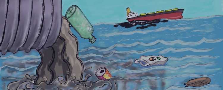 Иллюстрации загрязненного воды