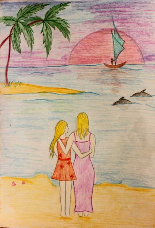 Несложные рисунки на тему лето