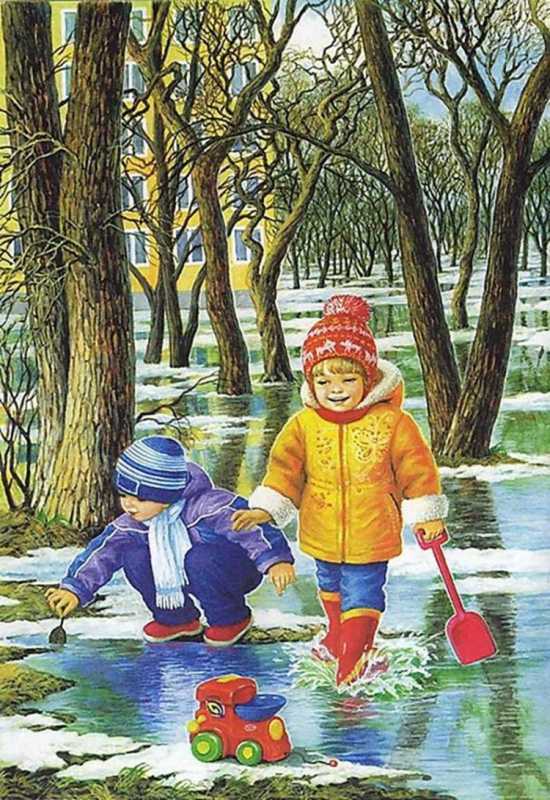Картина Весна для детей