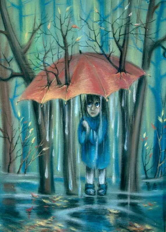 Дождь пастелью