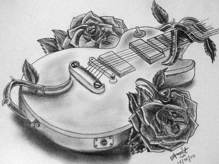 Гитара карандашом