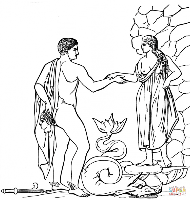 Орфей и Эвридика раскраска