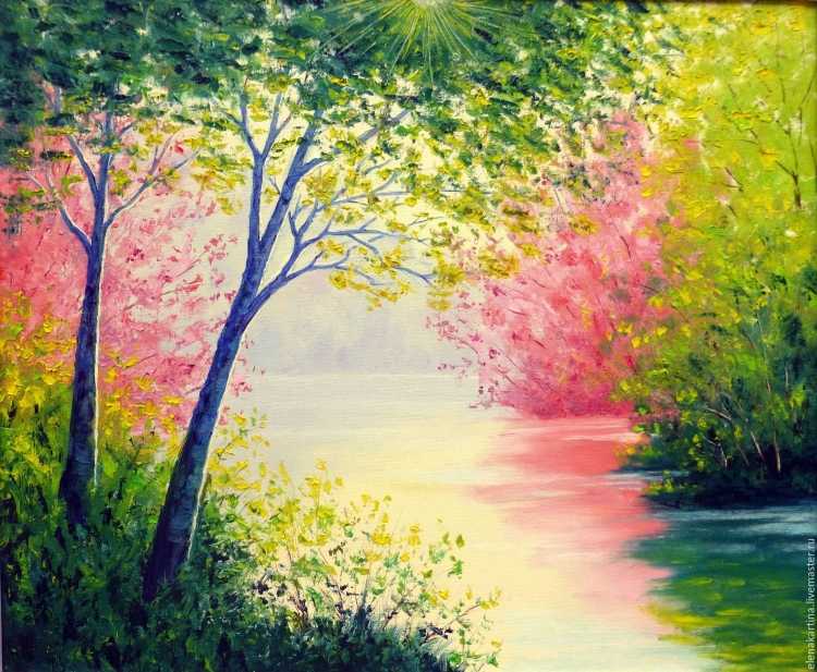 Нарисовать природу красками