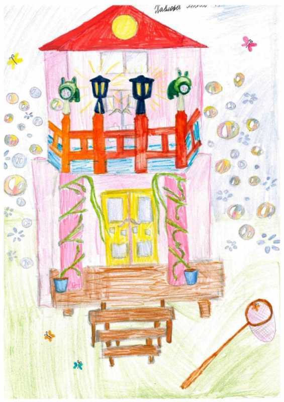 Детский рисунок домик