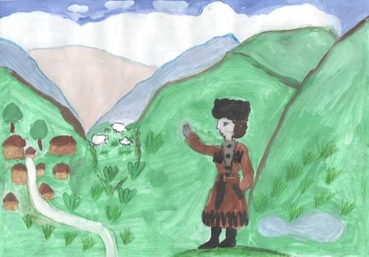 Расула Гамзатова мой Дагестан иллюстрация