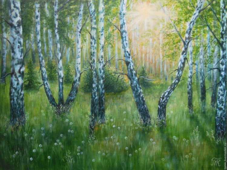 Левитан Берёзовая роща картина