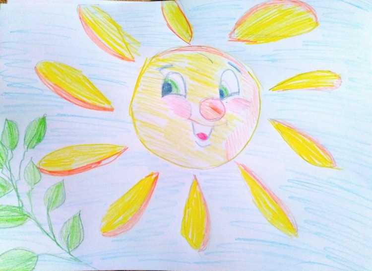 Рисование солнышко лучистое