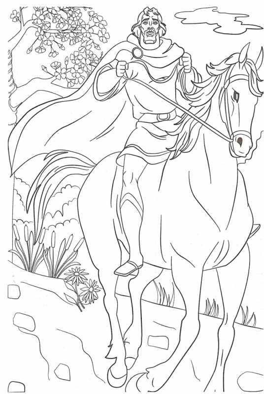 Алёша Попович и Тугарин змей раскраска