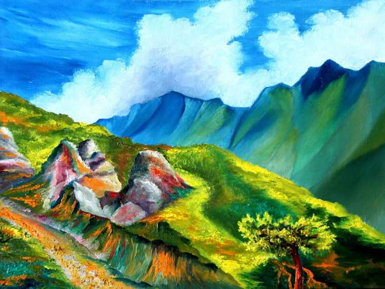 Горный пейзаж Дагестана Родник