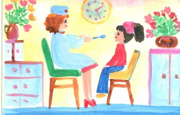 Детский врач рисунок