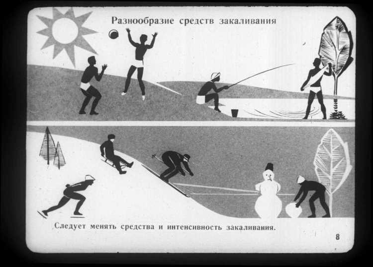 Закаливание организма картинки советские