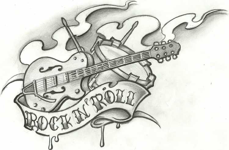 Рокерские Татуировки эскизы