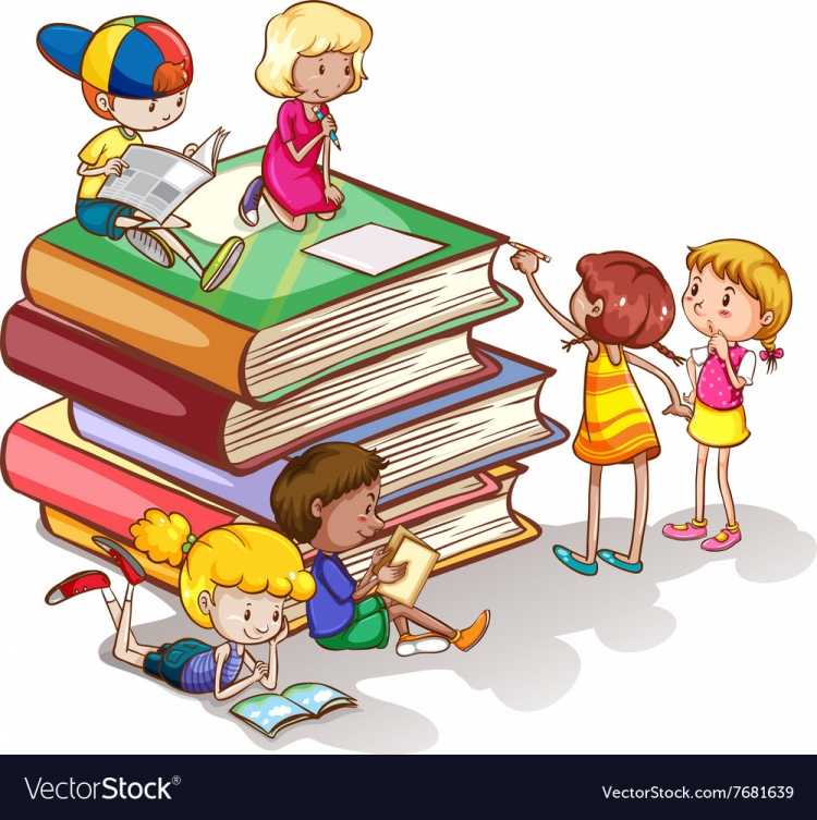 Иллюстрация библиотеки для детей