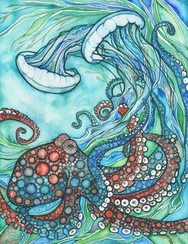 Композиция орнаментальная подводный мир