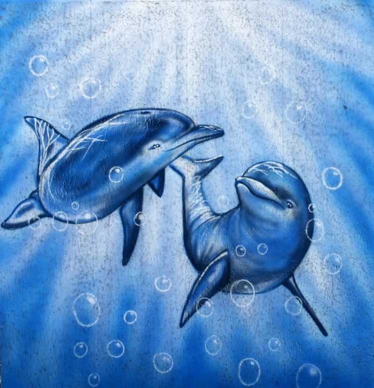 Дельфин для рисования