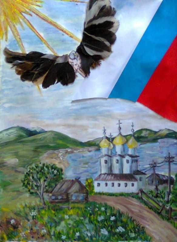 Журавль рисунок на конкурс