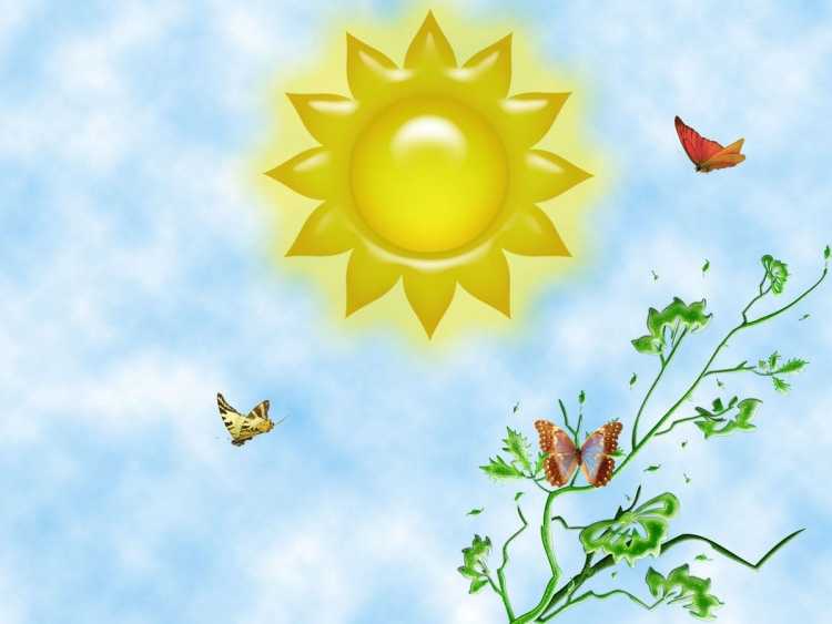 Солнце в небе для детей