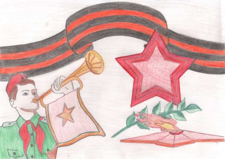 Рисунок на военно патриотическую тему