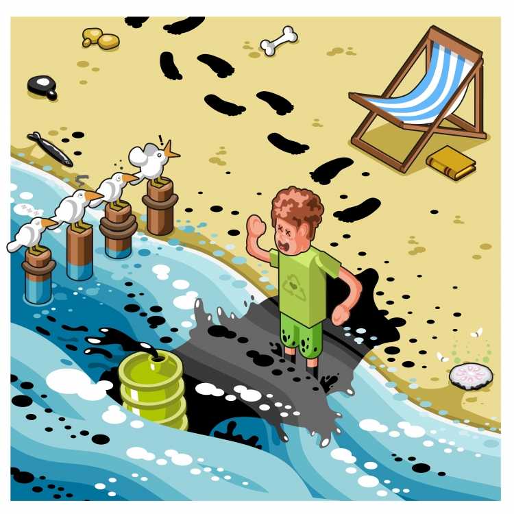 Загрязнение воды арты