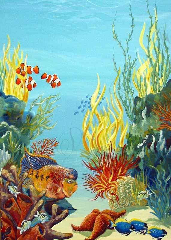 Рисование подводный мир