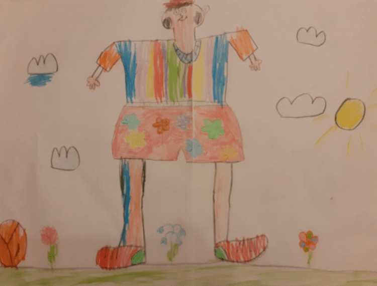 Мой папа самый сильный детский рисунок