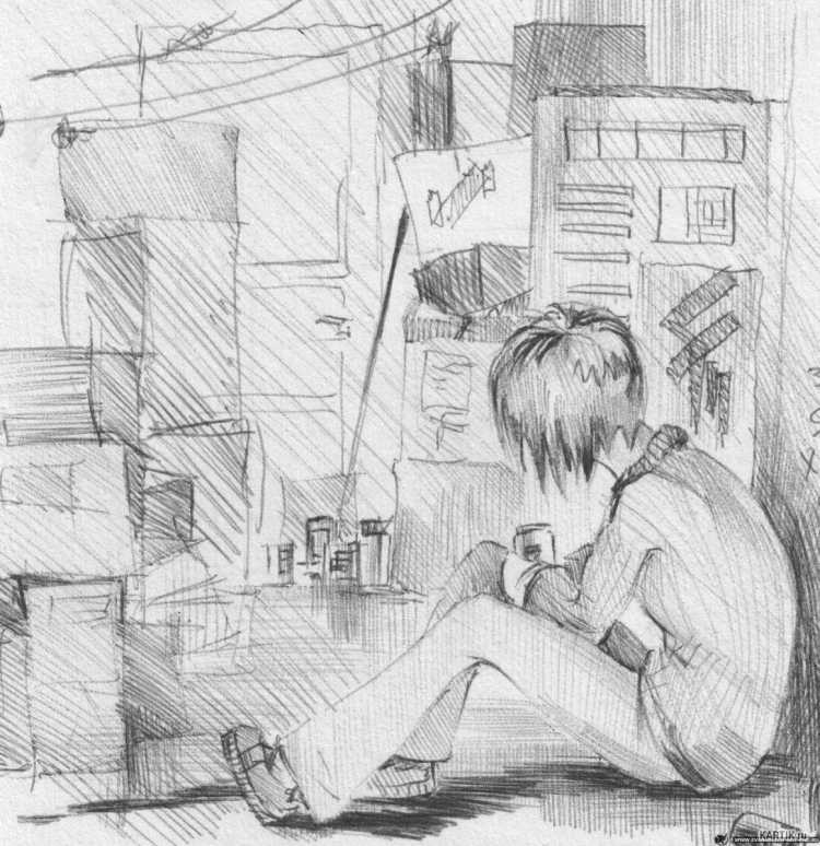 Карандашом рисунки грусть