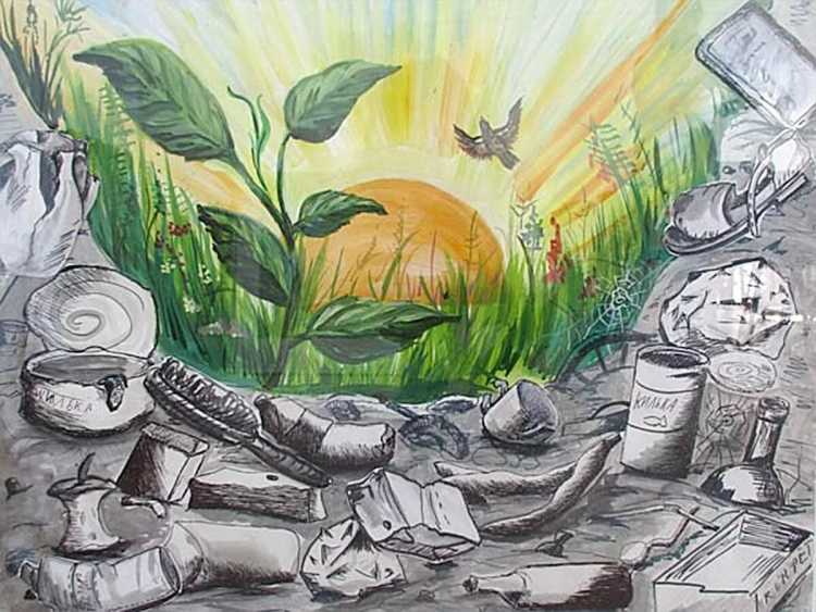 Рисунок на тему чистая Планета