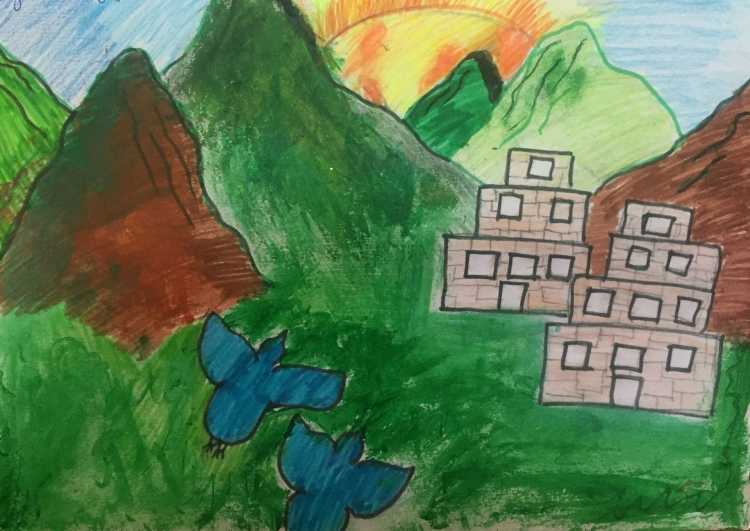 Рисунок Дагестана дом