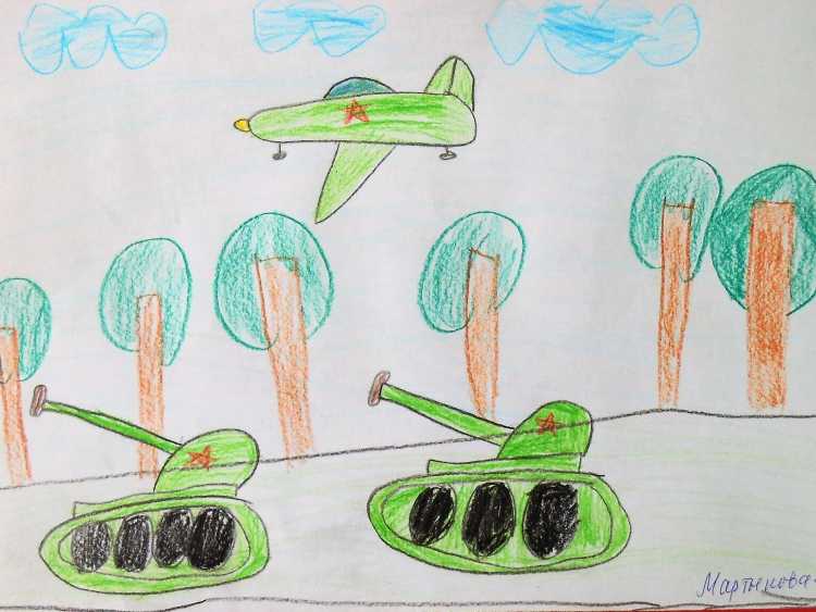 Рисование Слава армии родной