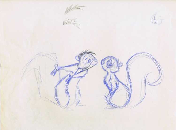 Белка Наброски мульт стиль