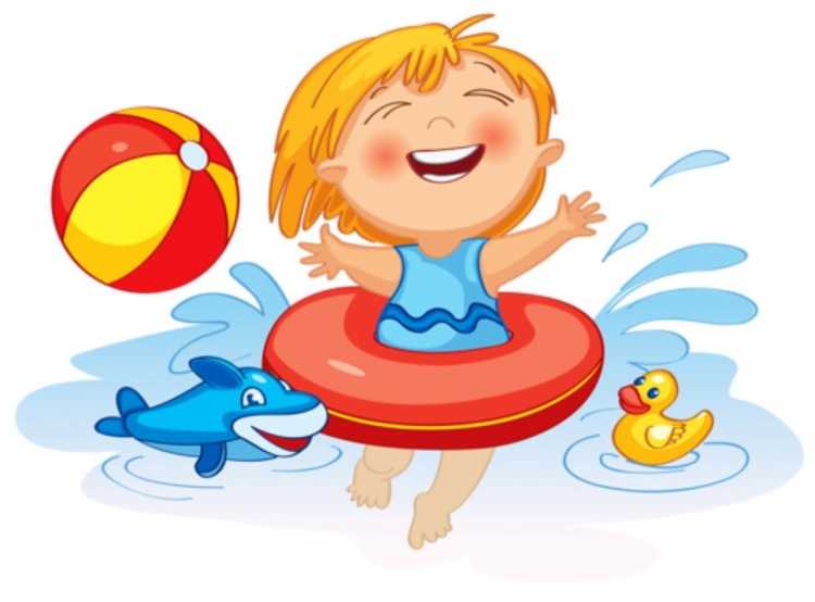 Дети купаются на прозрачном фоне