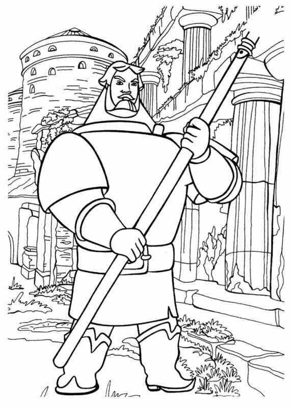 Рисунок к былине Илья Муромец и Соловей разбойник