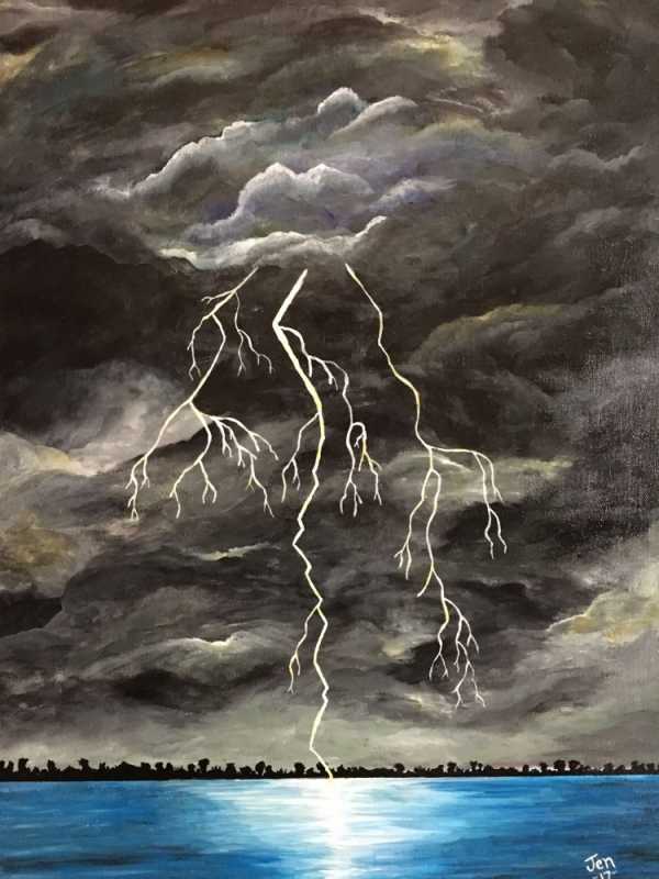 Гроза гуашью