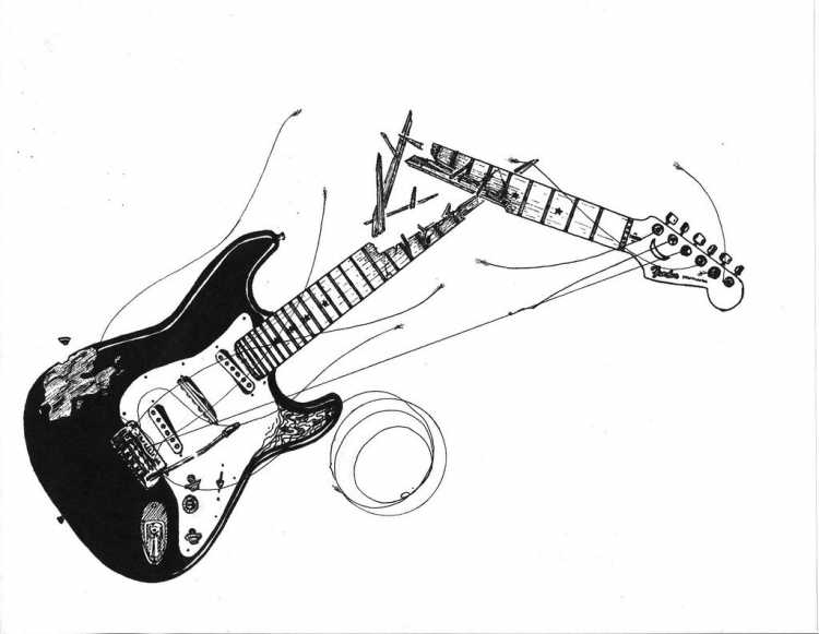 Сломанная электрогитара