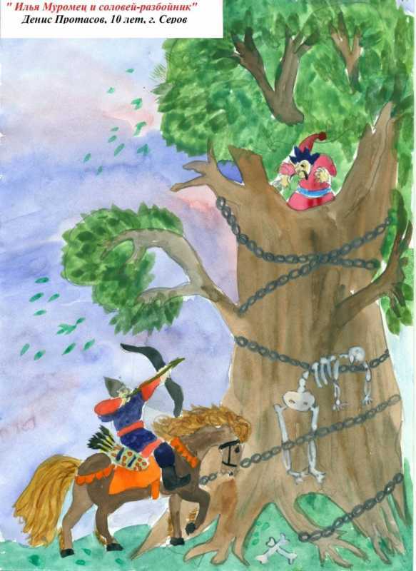 Алёша Попович и Тугарин змей раскраска